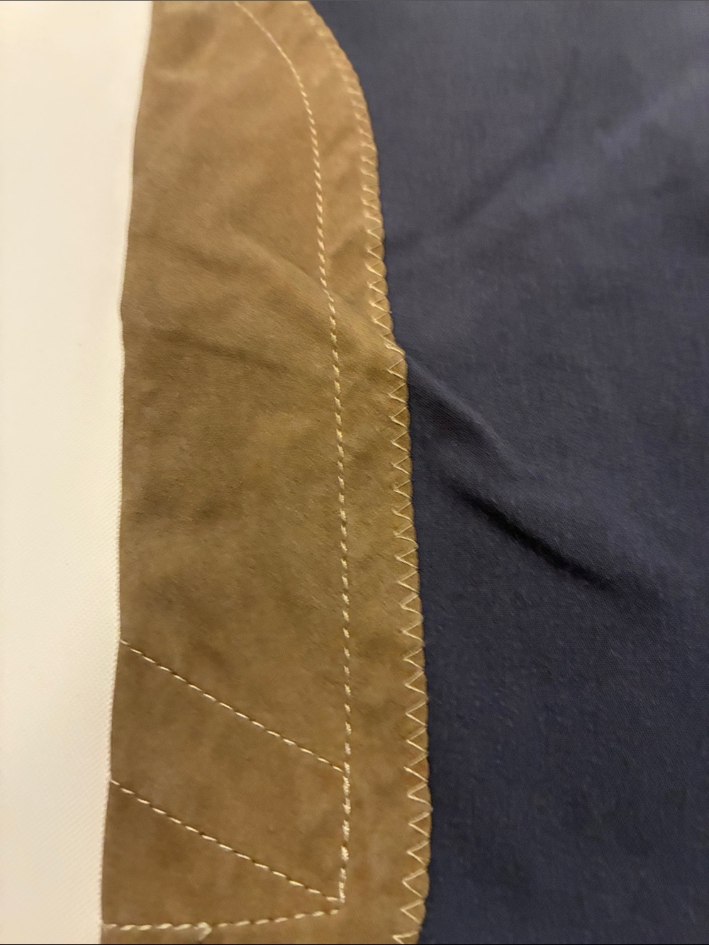 The Tailored Sportsman Riding Breeches Size 14 Navy Knee Patch Equestrian - Picture 9 of 15